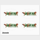 YWNMWR aardes haYng3 th3 Kod3 Ovale Sticker (Vel)