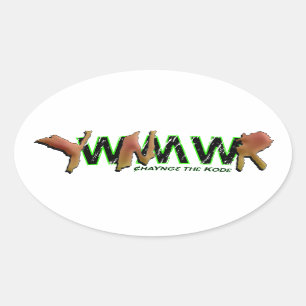YWNMWR aardes haYng3 th3 Kod3 Ovale Sticker