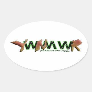 YWNMWR aardes haYng3 th3 Kod3 Ovale Sticker
