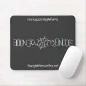 YWO Ambigram Mousepad (zwart) Muismat (Met muis)