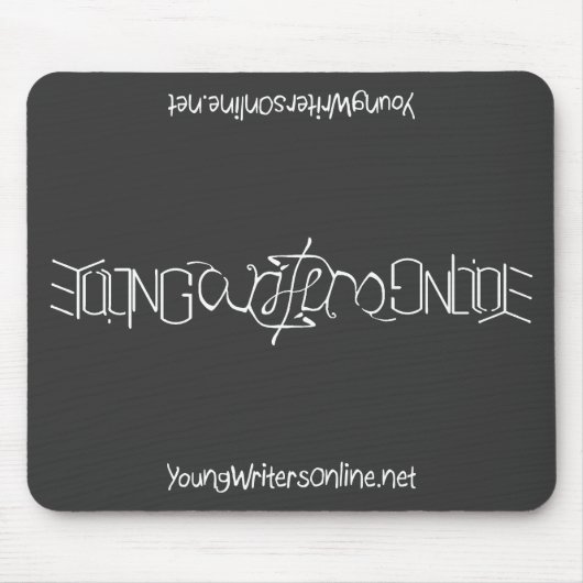 YWO Ambigram Mousepad (zwart) Muismat (Voorkant)