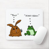 YY- Funny Rabbit and Frog Cartoon Muismat (Met muis)