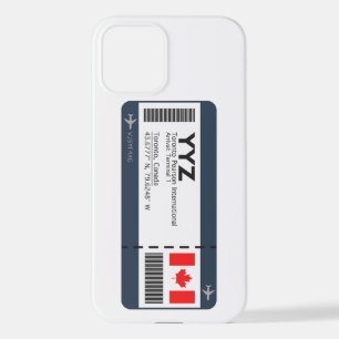 YYYZ Toronto Boarding Pass - Canada Ticket iPhone 12 Hoesje
