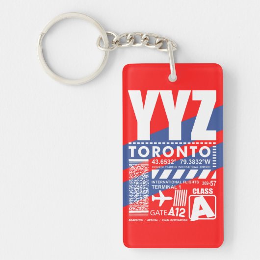 YYZ Toronto Airport Sleutelhanger (Voorkant)