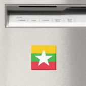Z001 Birmese FLAG Myanmar, Fridge Magneet (Insitu (Vaatwasser))