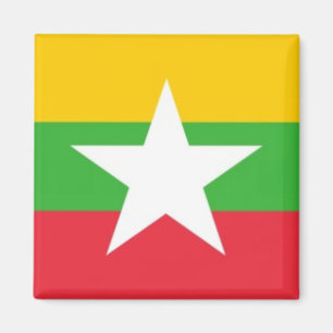 Z001 Birmese FLAG Myanmar, Fridge Magneet