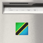 Z001 TANZANIA, Vlag, Afrika, Fridge Magneet (Insitu (Vaatwasser))
