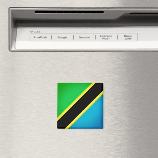 Z001 TANZANIA, Vlag, Afrika, Fridge Magneet (Insitu (Vaatwasser))