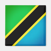 Z001 TANZANIA, Vlag, Afrika, Fridge Magneet (Voorkant)