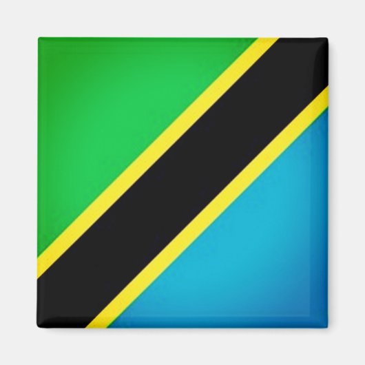 Z001 TANZANIA, Vlag, Afrika, Fridge Magneet (Voorkant)