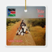 Z006 WAU, Zuid-Sudan, Afrika, Keramisch Ornament (Achterkant)