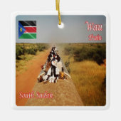 Z006 WAU, Zuid-Sudan, Afrika, Keramisch Ornament (Voorkant)