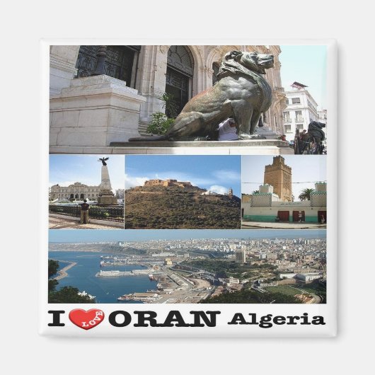 Z007 ORAN I Love, Mosaic Algerije, Africa, Fridge Magneet (Voorkant)