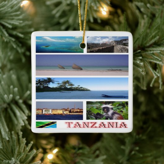Z014 TANZANIA, Mosaic, Afrika, Keramisch Ornament (Boom)