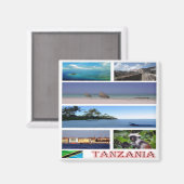 Z014 TANZANIA, Mozaïek, Afrika, Fridge Magneet (Voorkant / Achterkant)