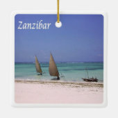 Z015 ZANZIBAR, Tanzania, Afrika, Keramisch Ornament (Achterkant)