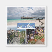 Z017 ZANZIBAR, Mosaic, Tanzania, Afrika, Fridge Magneet (Voorkant)