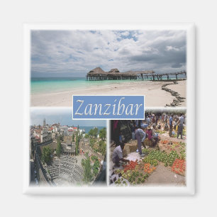 Z017 ZANZIBAR, Mosaic, Tanzania, Afrika, Fridge Magneet
