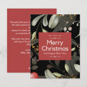 Z100Daysxmas, bos, waterverf bos, wandelen, h Feestdagenkaart (Voorkant / Achterkant)