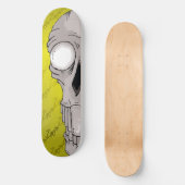 Z10 Skull Board geel Skateboard (Voorkant)