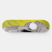 Z10 Skull Board geel Skateboard (Horizontaal)