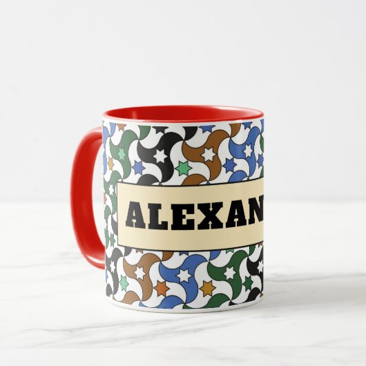 Z12-Alexander Brooks Mug – Custom Geometric Design Mok (Voorkant links)