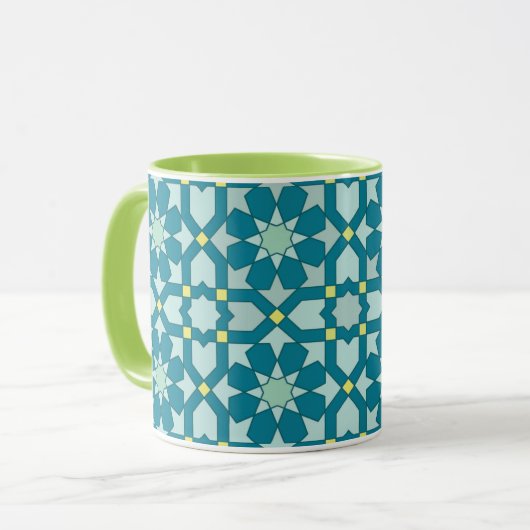 Z5-Geometric Azulejo Mok (Voorkant links)