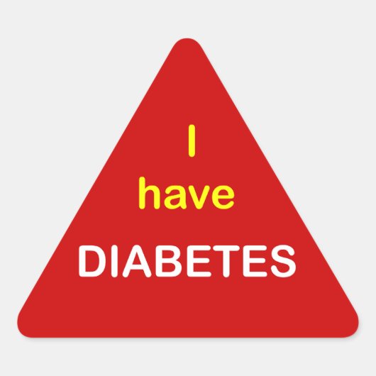 z6 - Ik heb DIABETES. Sticker (Voorkant)