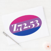 Z72.53: Biseksueel met een hoog risico Ovale Sticker (Envelop)