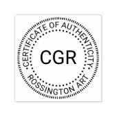 Z 3 Initieel, Naam “Certificaat van Echtheid” Zelfinktende Stempel (Design)