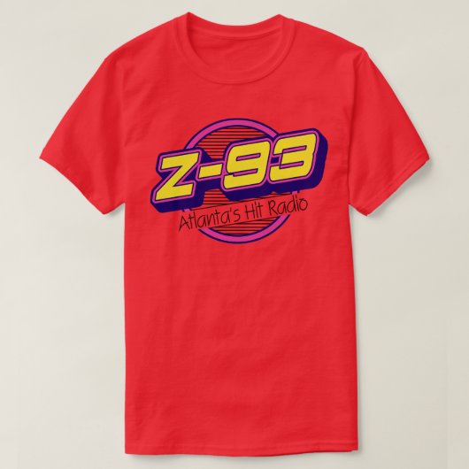 Z 93 Atlanta Hits Retro Defunct Radio Station T-shirt (Design voorkant)