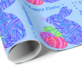 Z Aangepaste blauwe paaseieren Cadeaupapier (Rol Hoek)