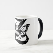 Z Alphabet zwarte vlinder Magische Mok (Voorkant rechts)