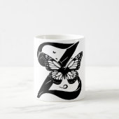 Z Alphabet zwarte vlinder Magische Mok (Center)