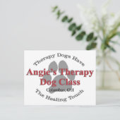 Z Angie Therapy Dog Post Card Briefkaart (Staand voorkant)
