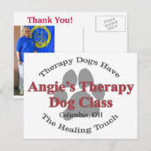 Z Angie Therapy Dog Post Card Briefkaart (Voorkant / Achterkant)
