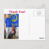 Z Angie Therapy Dog Post Card Briefkaart (Achterkant)