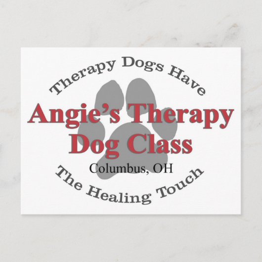 Z Angie Therapy Dog Post Card Briefkaart (Voorkant)