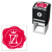 Z - Antiek Wax Seal Gotische Troon Initiaal Letter Zelfinktende Stempel (In situ)