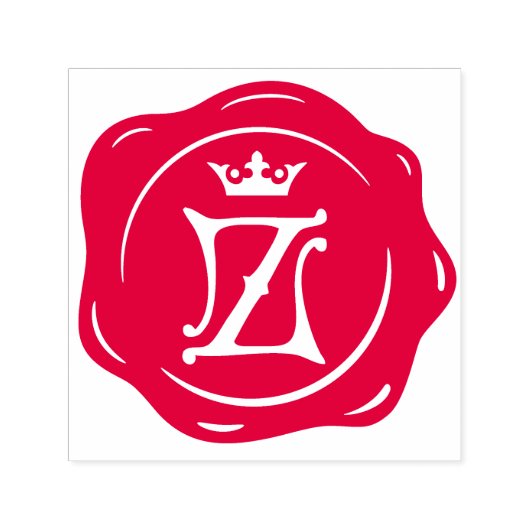 Z - Antiek Wax Seal Gotische Troon Initiaal Letter Zelfinktende Stempel (Design)