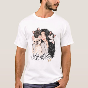 Z.AURA™ Life of Zie™ Pet Selfie Heren Standaard T- T-shirt