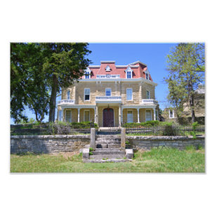 Z Bar, Spring Hall Ranch, Tallgras Prairie Kansas Foto Afdruk