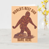 z Bigfoot die de Beste Grappige Papa van Werelden Kaart (Gele Bloem)