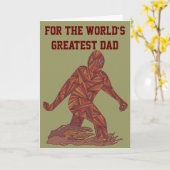 Z Bigfoot die de Grootste Papa van Werelden lopen Kaart (Gele Bloem)