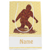 Z Bigfoot die Geel en Bruine Sasquatch lopen Medium Cadeauzakje (Voorkant)