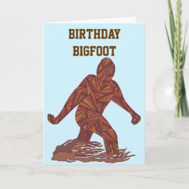 Z Bigfoot die Sasquatch lopen Verjaardag Bigfoot Kaart