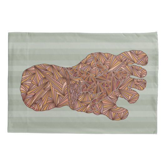 Z Bigfoot Sasquatch Track Cool Bedroom Decorator Kussensloop (Achterkant-Links)