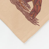 Z Bigfoot Walking Sasquatch Brown and Tan Pattern Fleece Deken (Hoek)