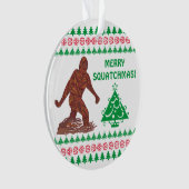 Z Bigfoot Walking Sasquatch Funny Kerstmis Ornament (voorkant)