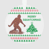Z Bigfoot Walking Sasquatch Funny Kerstmis Ornament (achterkant)